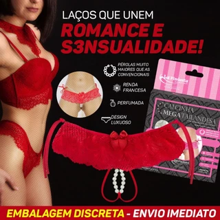 Imagem promocional de conjunto vermelho com embalagem discreta e elementos de produto
